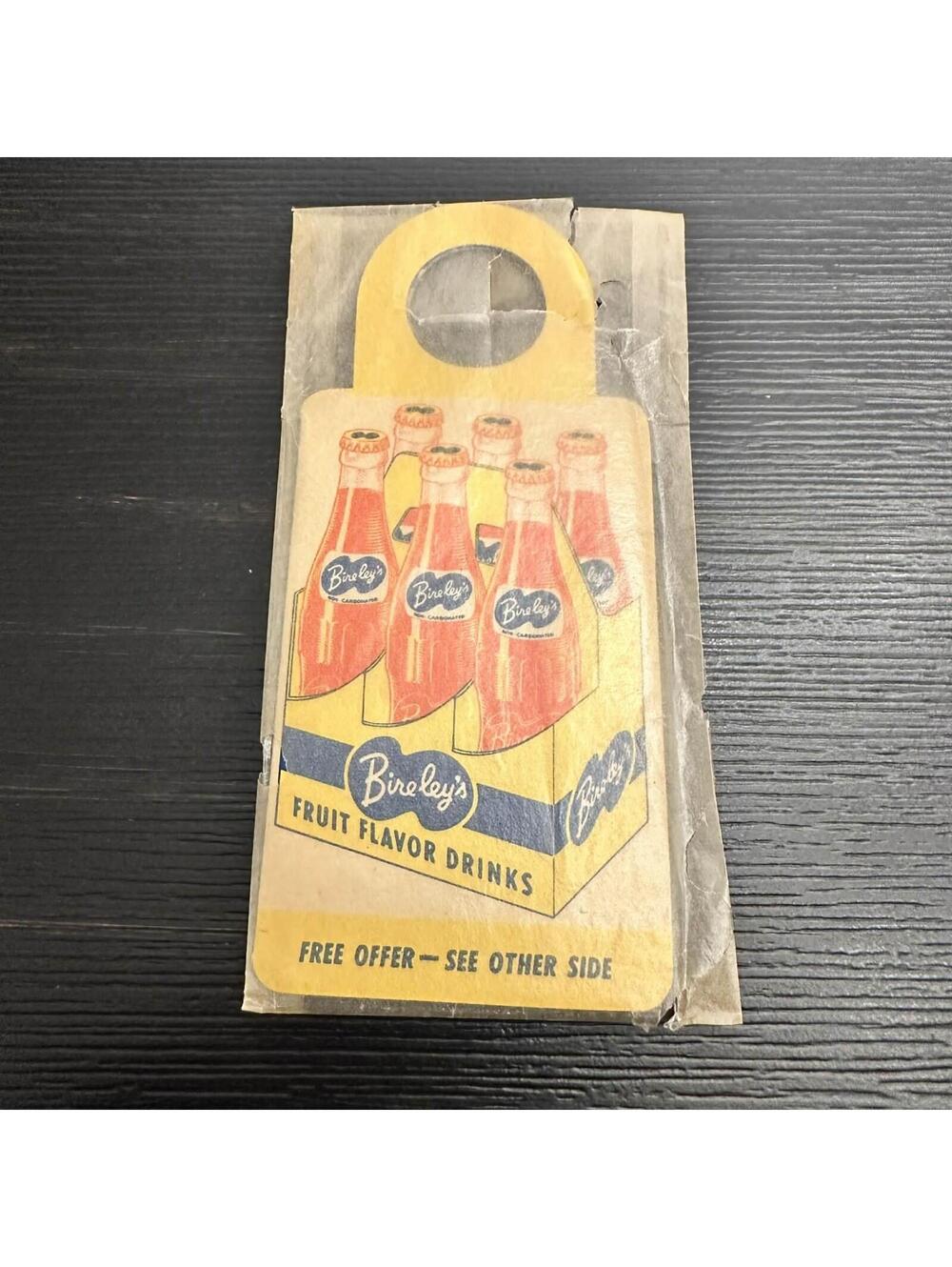 Vintage Bireley’s Fruit Drinks Promo Door Hanger w/ Sewing Needles West Germany